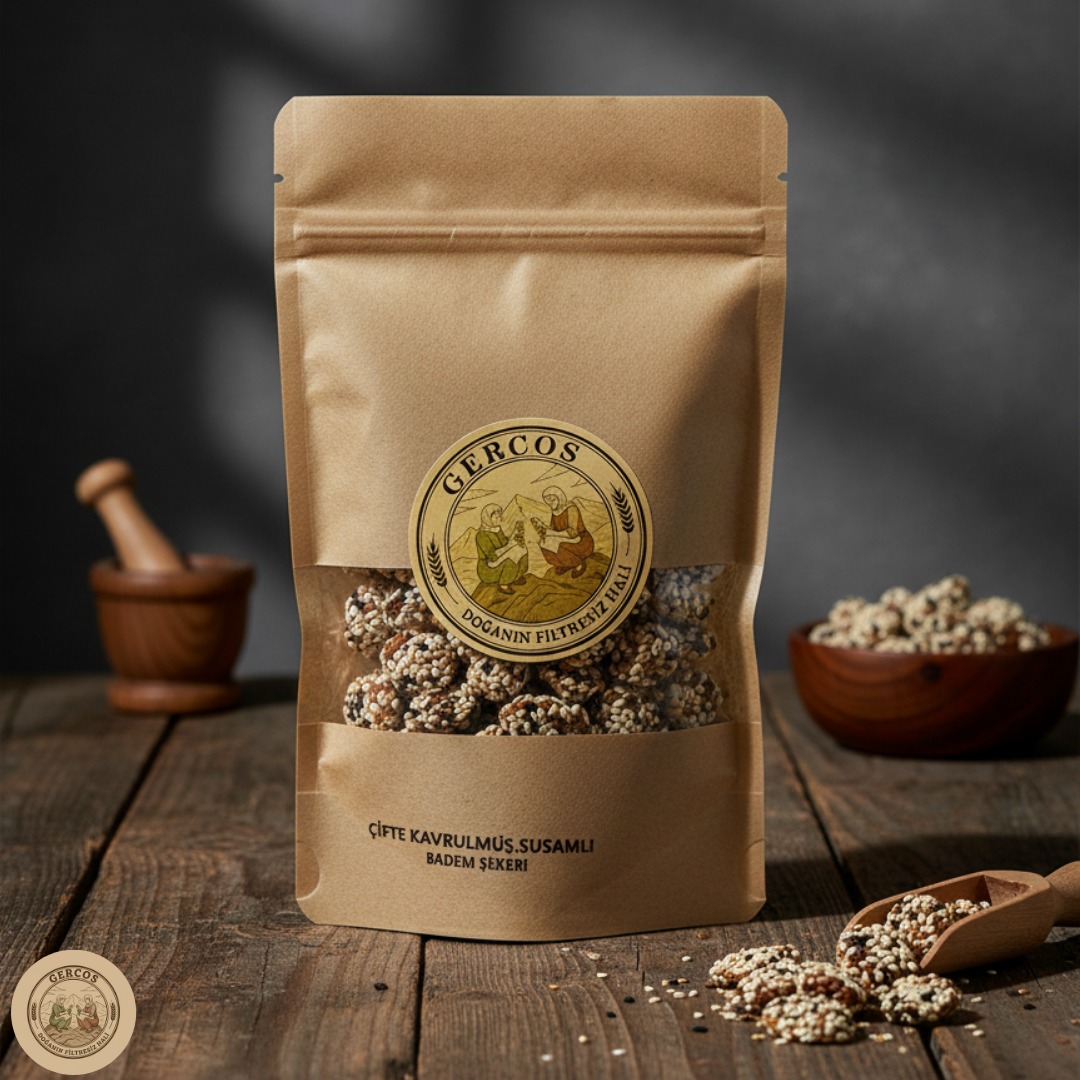 Çifte Kavrulmuş Susamlı Badem Şekeri 1KG